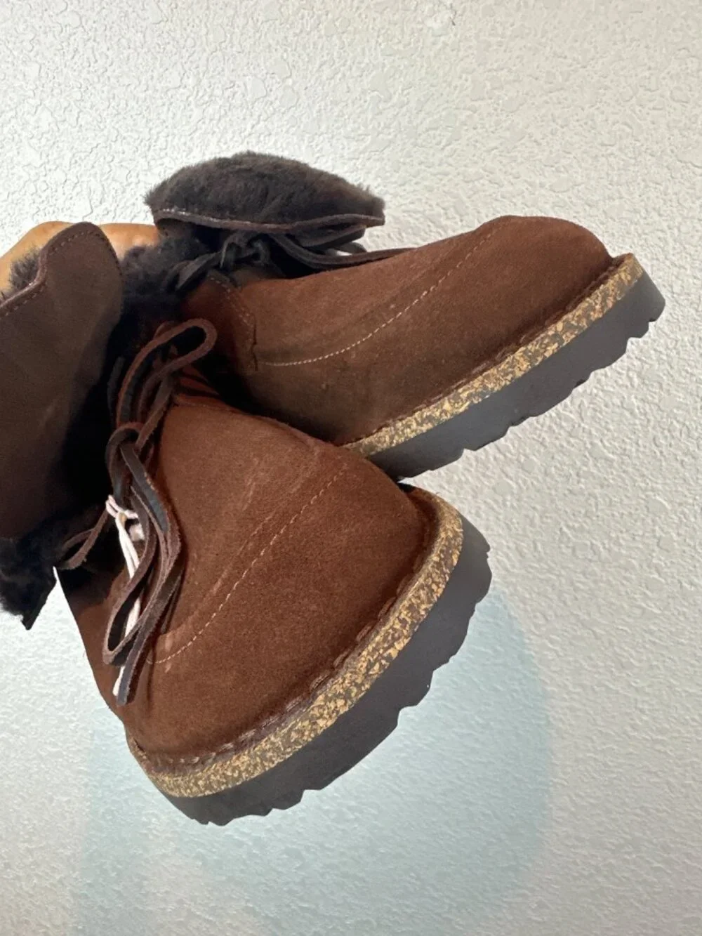 Birkenstock Buckley Shearling Clogs Bakki Brown Suede Womens EU 41 US 10 Lined